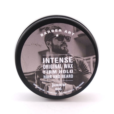 Juuce Barber Art Intense Original Wax is great for shapping hair and beard for all day texture control with firm hold.