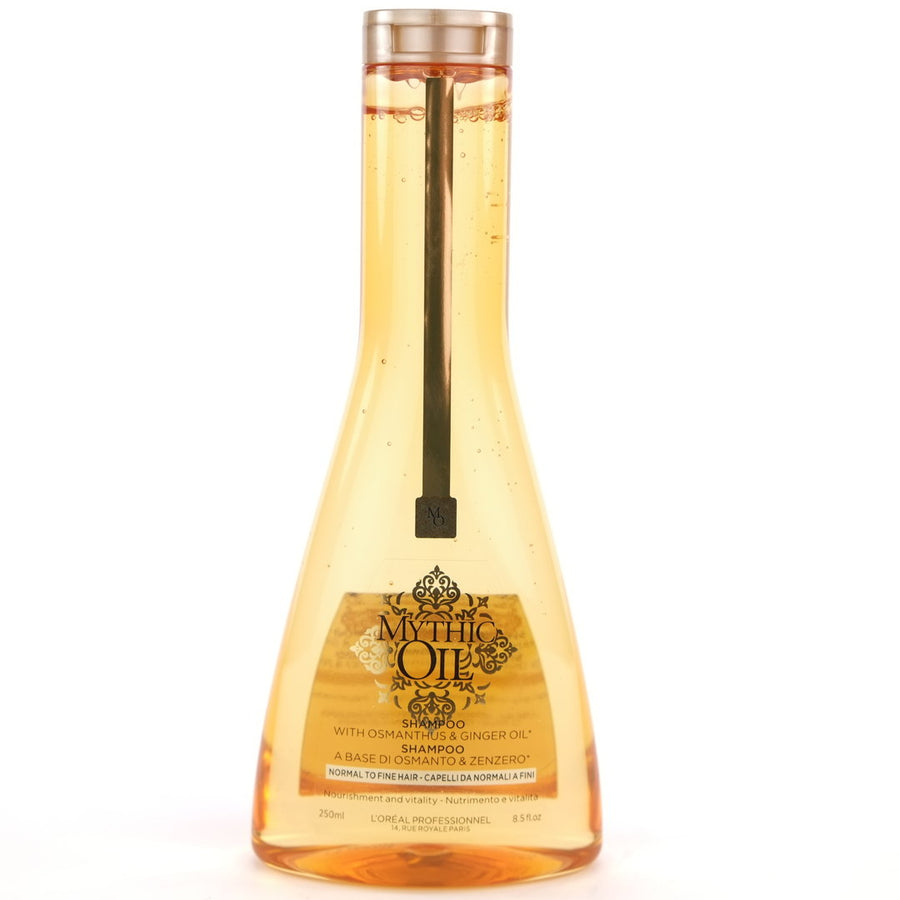 L'Oreal Professional Mythic Oil Shampoo is an oil shampoo for normal to fine hair and provides a light-weight nourishing feel and keeps the bounce in the hair.