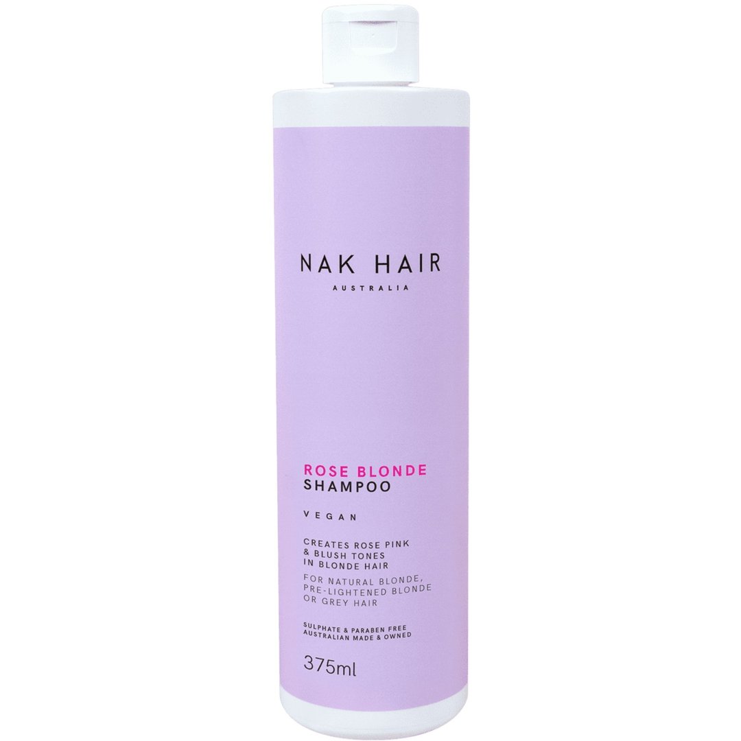 Nak Hair Rose Blonde Shampoo is a rich and replenishing cleanser, designed to create rose pink and blush tones in blonde hair.