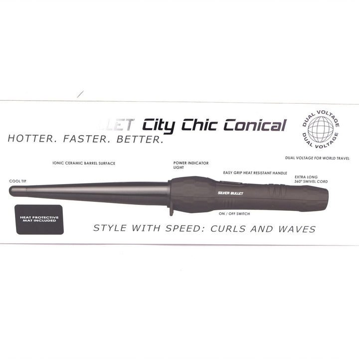 Silver Bullet City Chic Conical Curling Iron